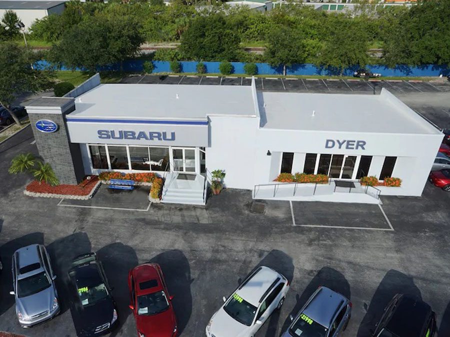 aerial  view of Subaru dealership in Vero Beach FL